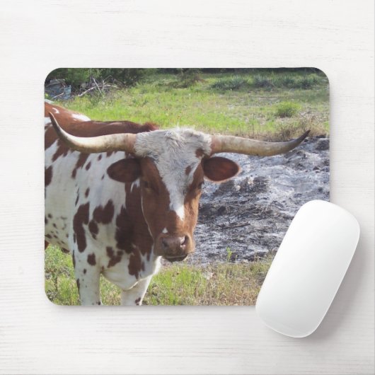 Texas Longhorn Muismat (Met muis)