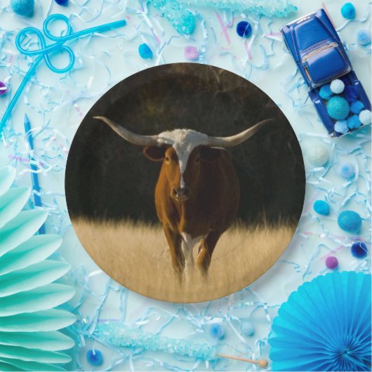 Texas Longhorn Paper Borden Papieren Bordje (Feest)