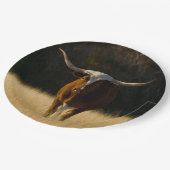 Texas Longhorn Paper Borden Papieren Bordje (Gekanteld)