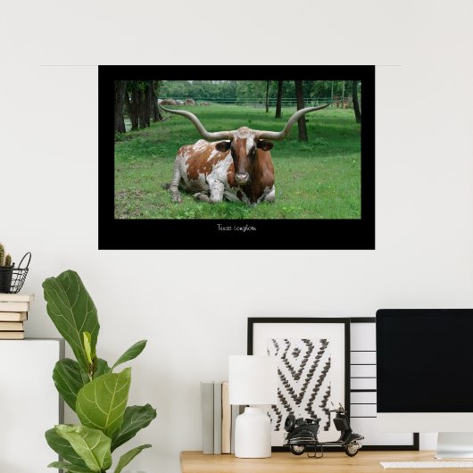 Texas Longhorn Poster Print (Thuiskantoor)
