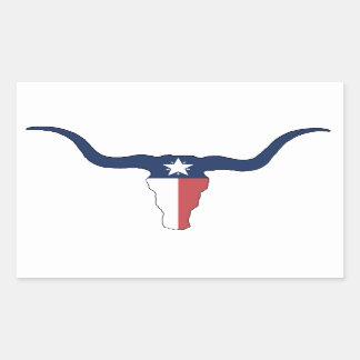 Texas Longhorn Rechthoekige Sticker