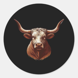 Texas Longhorn Ronde Sticker