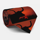 Texas Longhorn scarlet Stropdas (Opgerold)