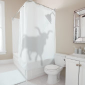 Texas Longhorn Schaduw Silhouet Shadow Buddies2 Douchegordijn (In situ)