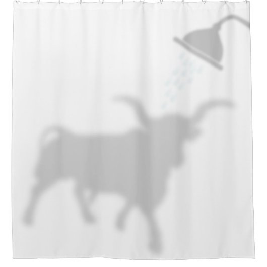 Texas Longhorn Schaduw Silhouet Shadow Buddies2 Douchegordijn (Voorkant)