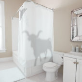 Texas Longhorn Shadow Silhouette Shadow Buddies Douchegordijn (In situ)