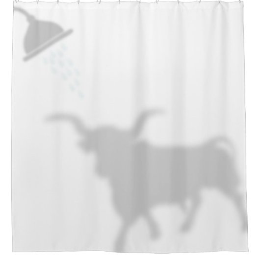 Texas Longhorn Shadow Silhouette Shadow Buddies Douchegordijn (Voorkant)