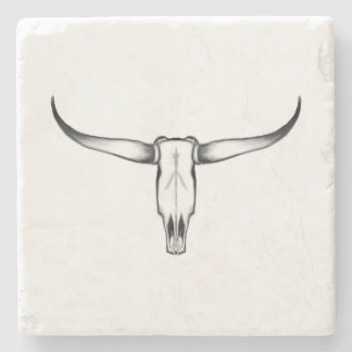 Texas Longhorn Skull Pillow Stenen Onderzetter