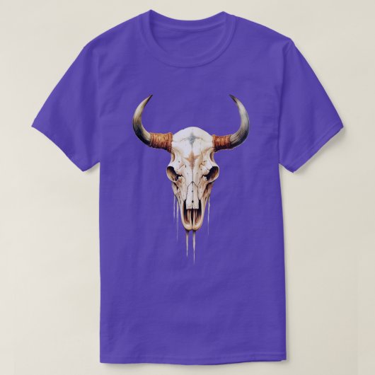 Texas Longhorn Skull T-shirt (Design voorkant)