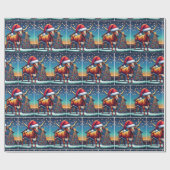 Texas Longhorn Staande Bij Kerststal Cadeaupapier (Vlak)