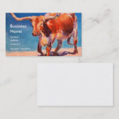 Texas Longhorn Steer Cow-schilderende Visitekaartj Visitekaartje (Voorkant / Achterkant)