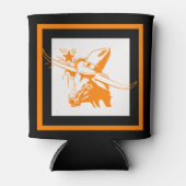 Texas Longhorn Steer met Cowboy Pet Blikjeskoeler (Voorkant)