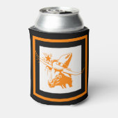 Texas Longhorn Steer met Cowboy Pet Blikjeskoeler (Blikje Achterkant)