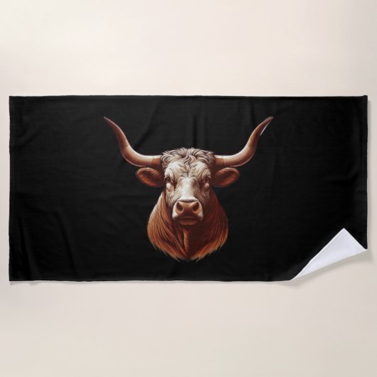 Texas Longhorn Strandlaken (Voorkant)