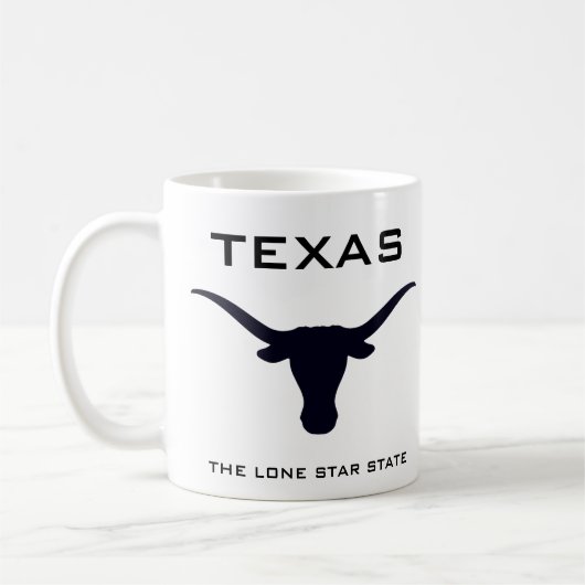 Texas Longhorn The Lone Star State Koffiemok (Links)