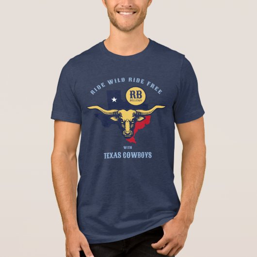 Texas Longhorn Tri-Blend Shirt (Voorkant)