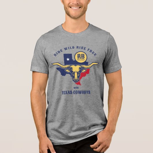 Texas Longhorn Tri-Blend Shirt (Voorkant)