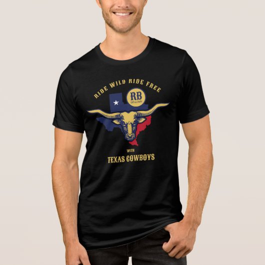 Texas Longhorn Tri-Blend Shirt (Voorkant)