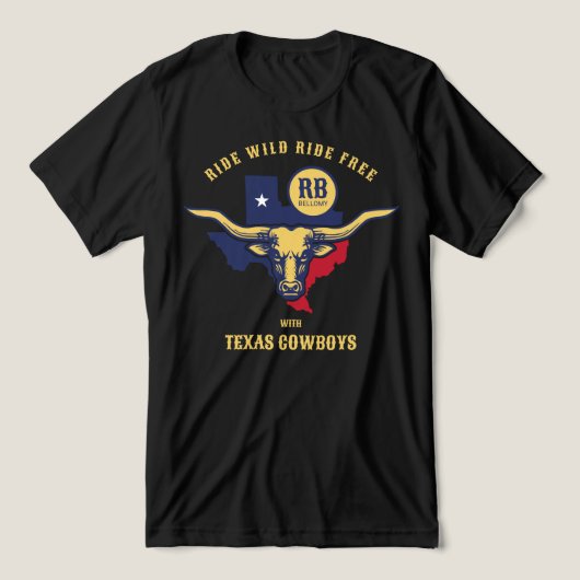 Texas Longhorn Tri-Blend Shirt (Design voorkant)