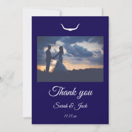 Texas Longhorn Wedding Flat Thank You Card Bedankkaart