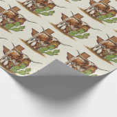 Texas Longhorn Wrapping Paper Cadeaupapier (Hoek)