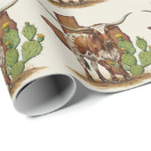 Texas Longhorn Wrapping Paper Cadeaupapier (Rol Hoek)