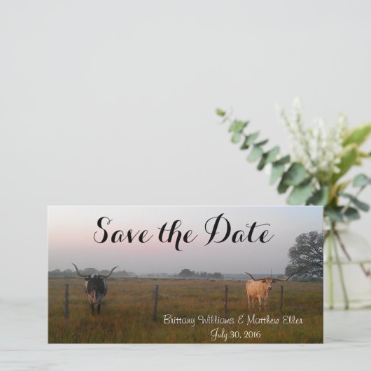 Texas Longhorns Sparen de kaart van de Datum (Staand voorkant)