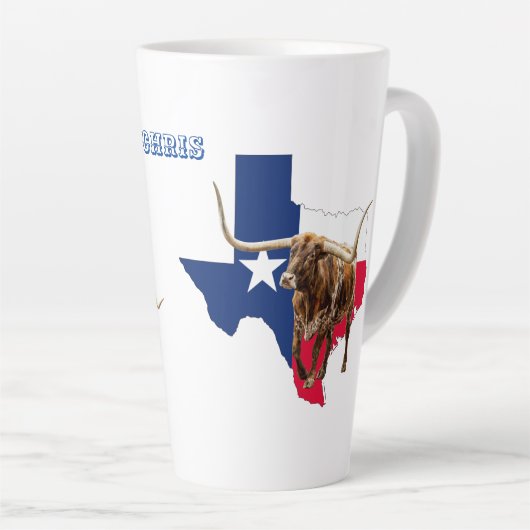 Texas Longhorns, Texaanse stijl Latte Mok (Rechterhoek)