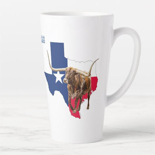 Texas Longhorns, Texas Stijl Latte Mok (Rechts)