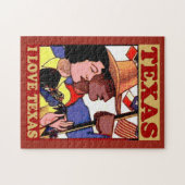 Texas love and Flags Legpuzzel (Horizontaal)
