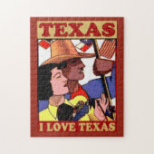 Texas love and Flags Legpuzzel (Verticaal)