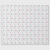 Texas Love and Hearts Pattern Cadeaupapier (Vlak)