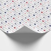 Texas Love and Hearts Pattern Cadeaupapier (Hoek)