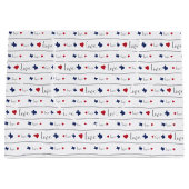 Texas Love and Hearts Pattern Groot Cadeauzakje (Voorkant)