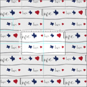 Texas Love and Hearts Pattern Stof (Delen)