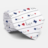 Texas Love and Hearts Pattern Stropdas (Opgerold)