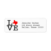 Texas Love Etiket (Voorkant)