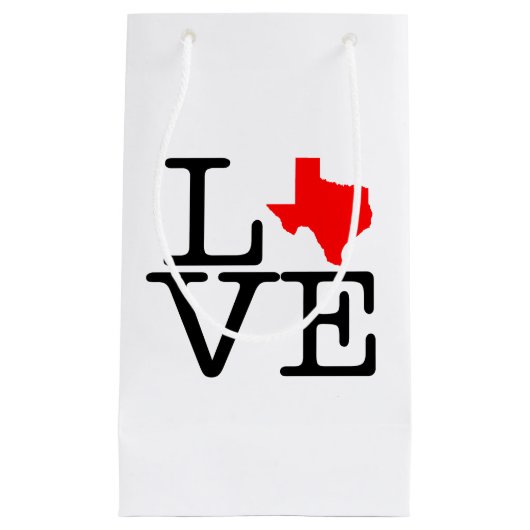 Texas Love Glossy Gift Bag Klein Cadeauzakje (Voorkant)