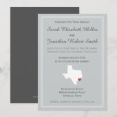 Texas Love -  huwelijksuitnodiging Kaart (Voorkant / Achterkant)