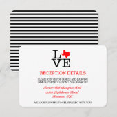 Texas Love Trouwreceptiekaart Informatiekaartje (Voorkant / Achterkant)