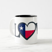 Texas Love Tweekleurige Koffiemok (Voorkant links)