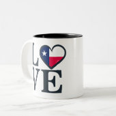 Texas Love Tweekleurige Koffiemok (Voorkant links)