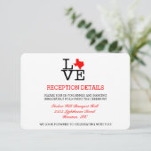 Texas Love Wedding Reception Card Informatiekaartje (Staand voorkant)