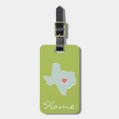 Texas Love with Custom Heart and Family Name Bagagelabel (Voorkant verticaal)