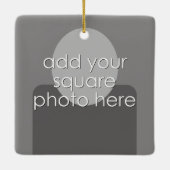 Texas Love with Custom Heart and Family Name Keramisch Ornament (Achterkant)