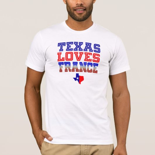 Texas Loves France T-shirt (Voorkant)