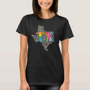 Texas Luipaard Tie Dye Sublimatie Gelukkige Eerste T-shirt