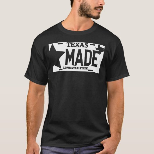 Texas Made Lone Star License Bord T-shirt (Voorkant)