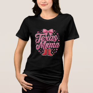 Texas Mama Coquette Boog Shirt - Roze Boog Texas M