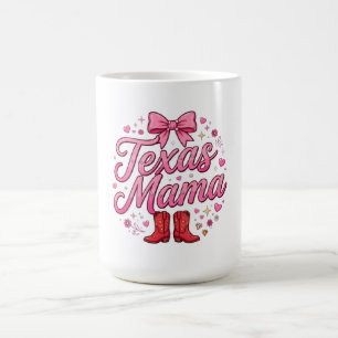 Texas Mama Coquette Boog Shirt - Roze Boog Texas M Koffiemok